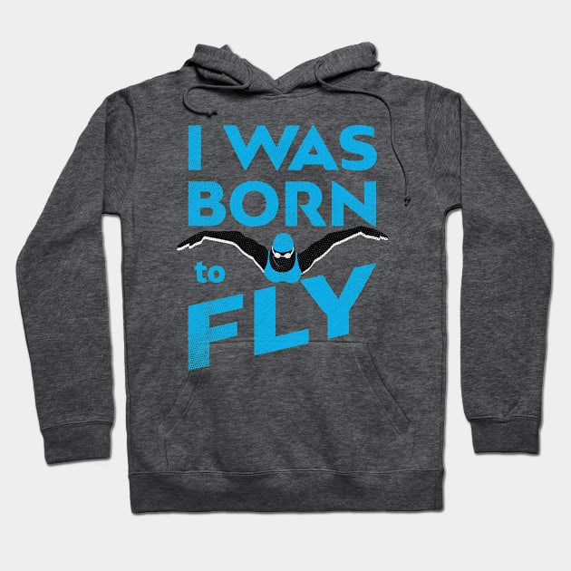 I Was Born To Fly Womens Swimming Hoodie by atomguy